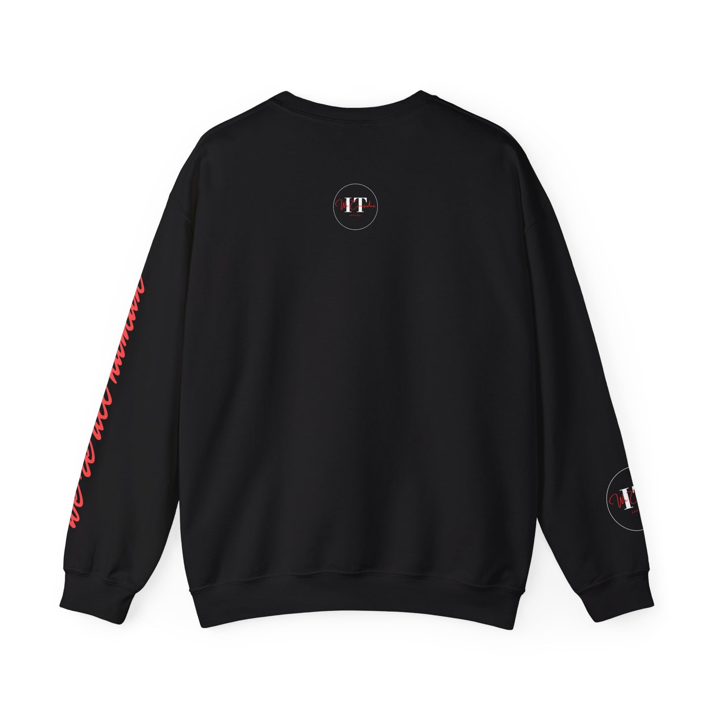 Reminder: We're All Human Crewneck Sweatshirt (Red & White Text)