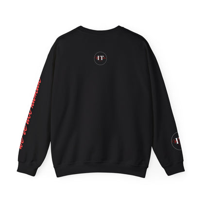 Reminder: We're All Human Crewneck Sweatshirt (Red & White Text)