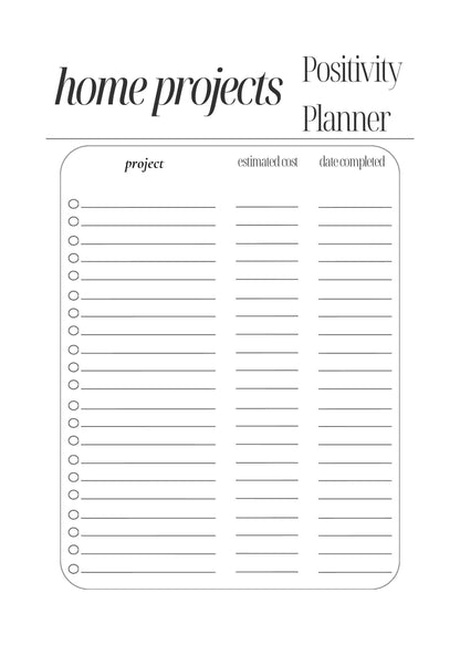 Positivity Planner & Do-It-Yourself Bullet Journal