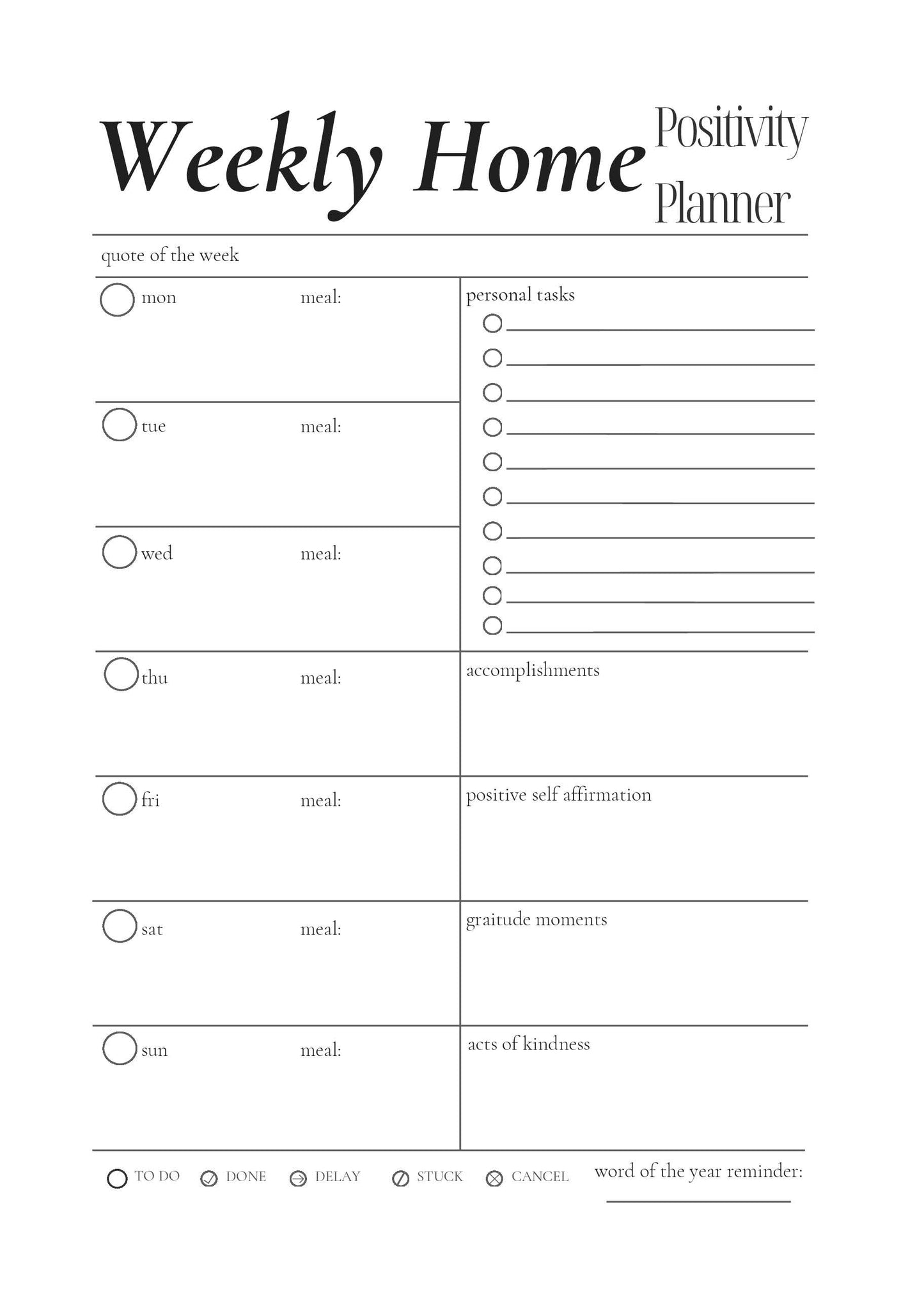 Positivity Planner & Do-It-Yourself Bullet Journal